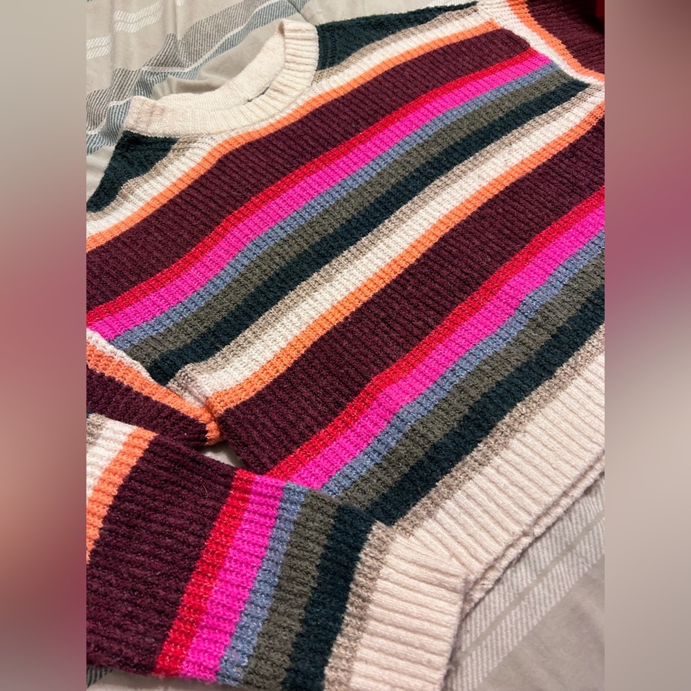 American Eagle Outfitters Multicolored Short Knitted Sweater - Picture 4 of 6